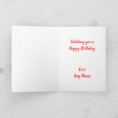 さくらんぼ折り畳み挨拶誕生日カード カード (内部)