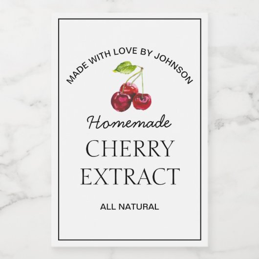 さくらんぼ抽出ラベル ワインラベル (シングルラベル)