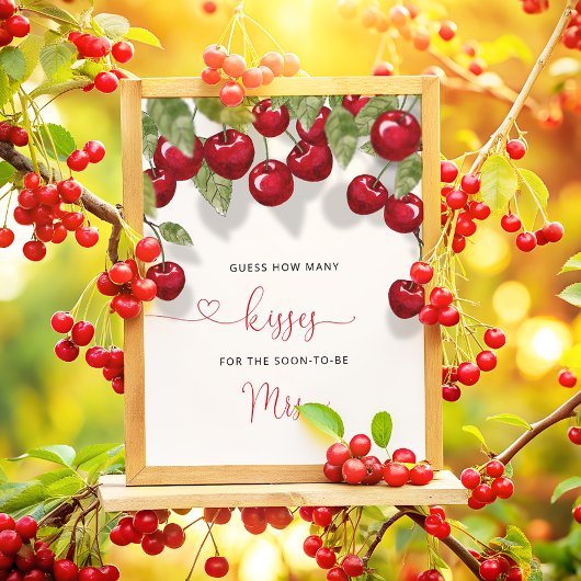 さくらんぼ数キスブライダルシャワー ポスター