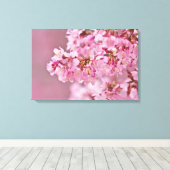 さくらんぼ日本のが手足のポスターに浮かぶ キャンバスプリント (インサイチュ (ウッドフロア))