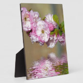 さくらんぼ日本のの花の水の上の装飾 フォトプラーク (側面)