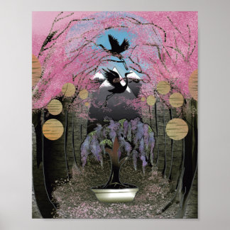 さくらんぼ日本のの花壇 ポスター