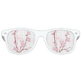 さくらんぼ日本のの花、穏やかなピンクのガーリー花。 レトロサングラス (正面)