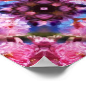 さくらんぼ日本のカレイドプリント ポスター (角)