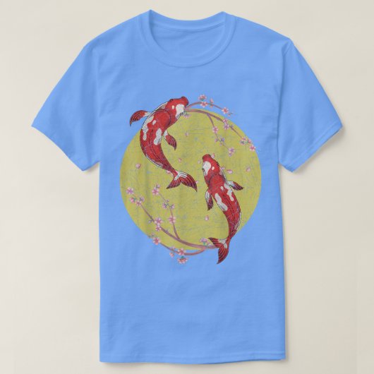 さくらんぼ日本のコイ魚池桜コイC Tシャツ (デザイン正面)