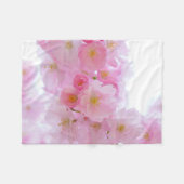 さくらんぼ日本のツリーブロッサム フリースブランケット (正面(横))