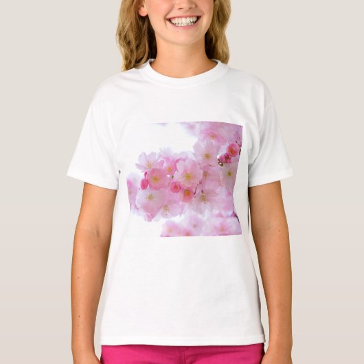 さくらんぼ日本のツリーブロッサム Tシャツ (正面)