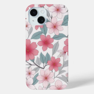 さくらんぼ日本のピンク桜 iPhone 15ケース