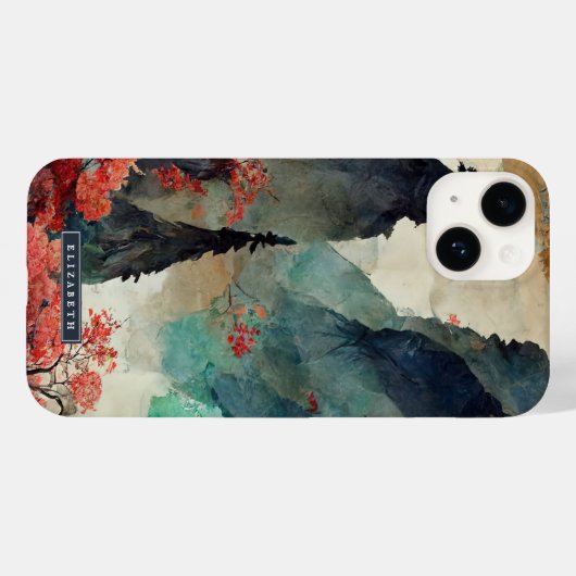 さくらんぼ日本のフラズマウンテンフォレストモノグラム Case-Mate iPhoneケース (裏面 (横))