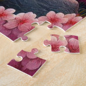 さくらんぼ日本のフラズマウンテンフォレストランドスケープ ジグソーパズル (側面)