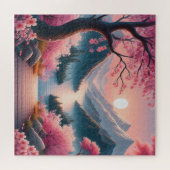 さくらんぼ日本のフラズマウンテンフォレストランドスケープ ジグソーパズル (横)