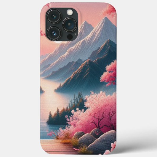さくらんぼ日本のフラズマウンテンフォレストランドスケープ Case-Mate iPhoneケース (裏面)