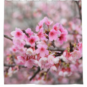 さくらんぼ日本のフローラピンク シャワーカーテン (正面)