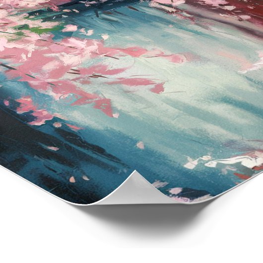 さくらんぼ日本のブロッサムのポスター ポスター (角)