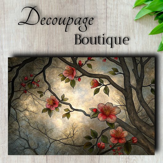 さくらんぼ日本のブロッサムアジアスタイルデカップージ 薄葉紙