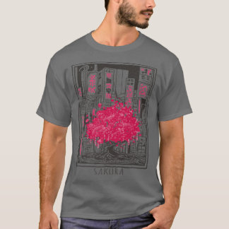 さくらんぼ日本のブロッサムシティ桜フラワートーキョーS Tシャツ