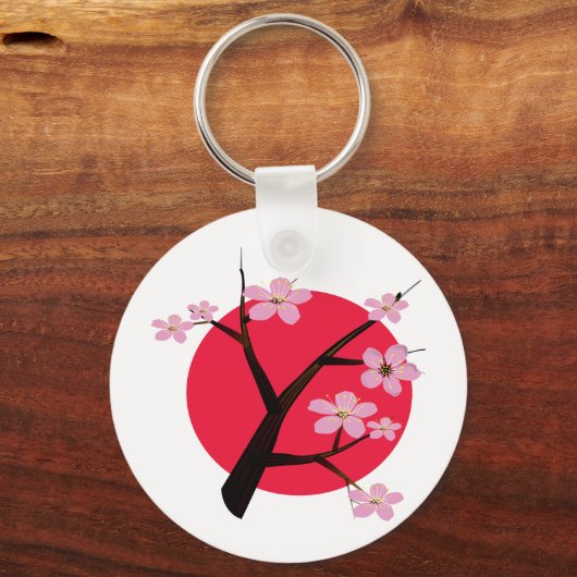 さくらんぼ日本のブロッサムタトゥー キーホルダー (正面)