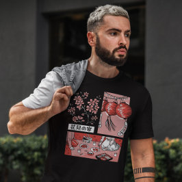 さくらんぼ日本のブロッサムピクニック Tシャツ