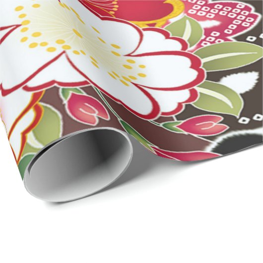 さくらんぼ日本のブロッサムフローラ切り離し ラッピングペーパー (ロールコーナー)