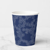 さくらんぼ日本のブロッサム桜ホワイトオンブルー 紙コップ (裏面)