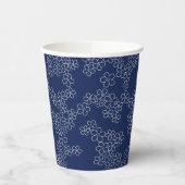 さくらんぼ日本のブロッサム桜ホワイトオンブルー 紙コップ (左)