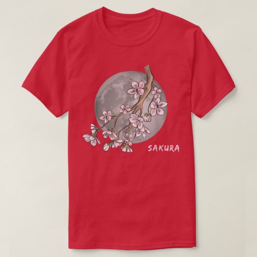 さくらんぼ日本のブロッサム桜 Tシャツ (デザイン正面)