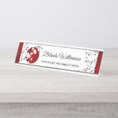 さくらんぼ日本の咲き日 デスクネームプレート (正面)