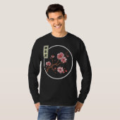 さくらんぼ日本の桜ツリーサークル日本A Tシャツ (正面フル)