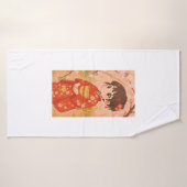 さくらんぼ日本の花園の可愛い女の子 バスタオル (バスタオル)