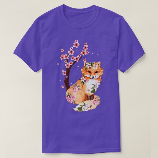 さくらんぼ日本の花花ヴィンテージギフトPr Tシャツ (デザイン正面)