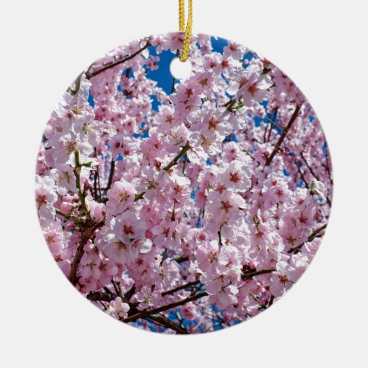 さくらんぼ日本の花 セラミックオーナメント (正面)