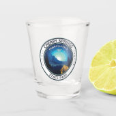 さくらんぼ春州パークペンシルバニアバッジ ショットグラス (正面)