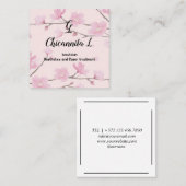 さくらんぼ春桜 日本の スクエア名刺 (正面/裏面)