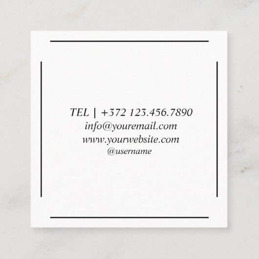 さくらんぼ春桜 日本の スクエア名刺 (裏面)