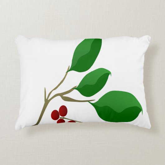 さくらんぼ月桂樹 アクセントクッション (正面)