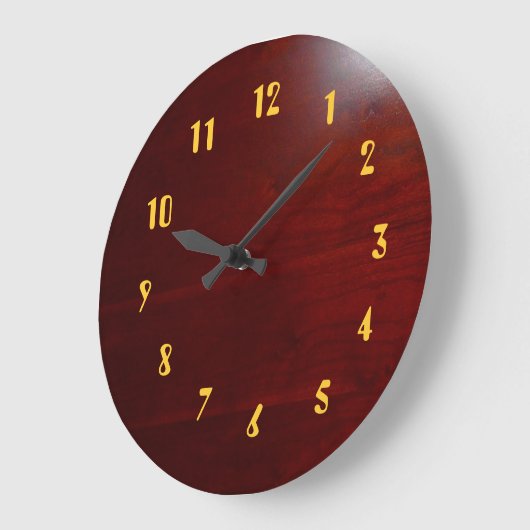 さくらんぼ木 ラージ壁時計 (傾斜)