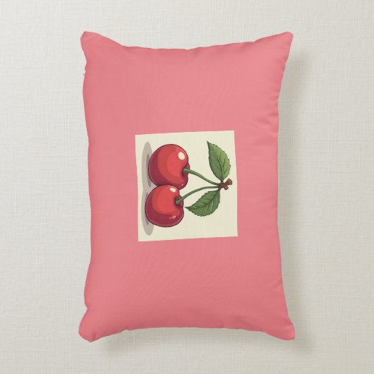 さくらんぼ枕 アクセントクッション (正面(垂直))