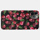 さくらんぼ果実の黒 Case-Mate iPhoneケース (裏面(横))