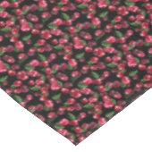 さくらんぼ果実オン黒 テーブルクロス (アングル)