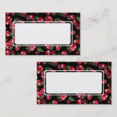 さくらんぼ果実オン黒 名刺 (正面/裏面)