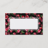 さくらんぼ果実オン黒 名刺 (裏面)