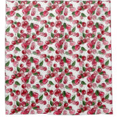 さくらんぼ果実模様 シャワーカーテン (正面)