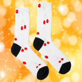 さくらんぼ果実模様 ソックス