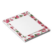 さくらんぼ果実模様 ノートパッド (アングル)