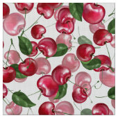 さくらんぼ果実模様 ファブリック (クローズアップ)