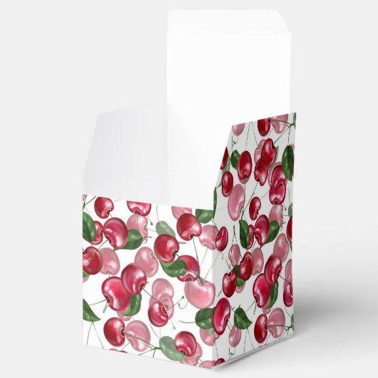 さくらんぼ果実模様 フェイバーボックス (オープン)