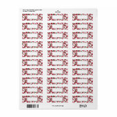 さくらんぼ果実模様 ラベル (フルシート)