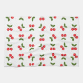 さくらんぼ果柄 キッチンタオル (横)