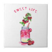 さくらんぼ果汁カッコいい飲料フルーツセラミックタイル タイル (正面)