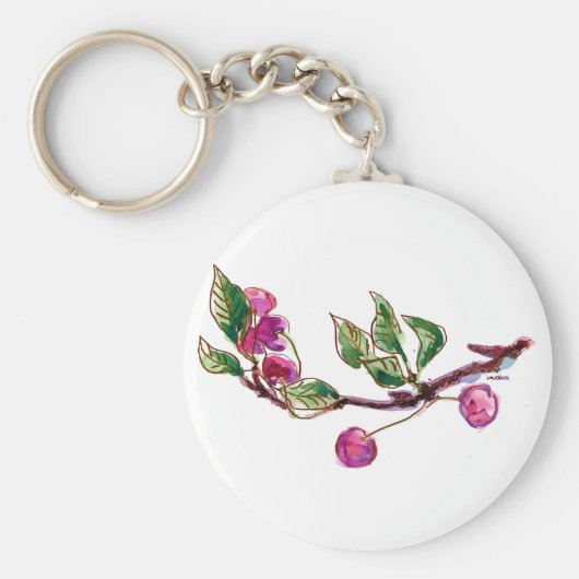 さくらんぼ枝 キーホルダー (正面)